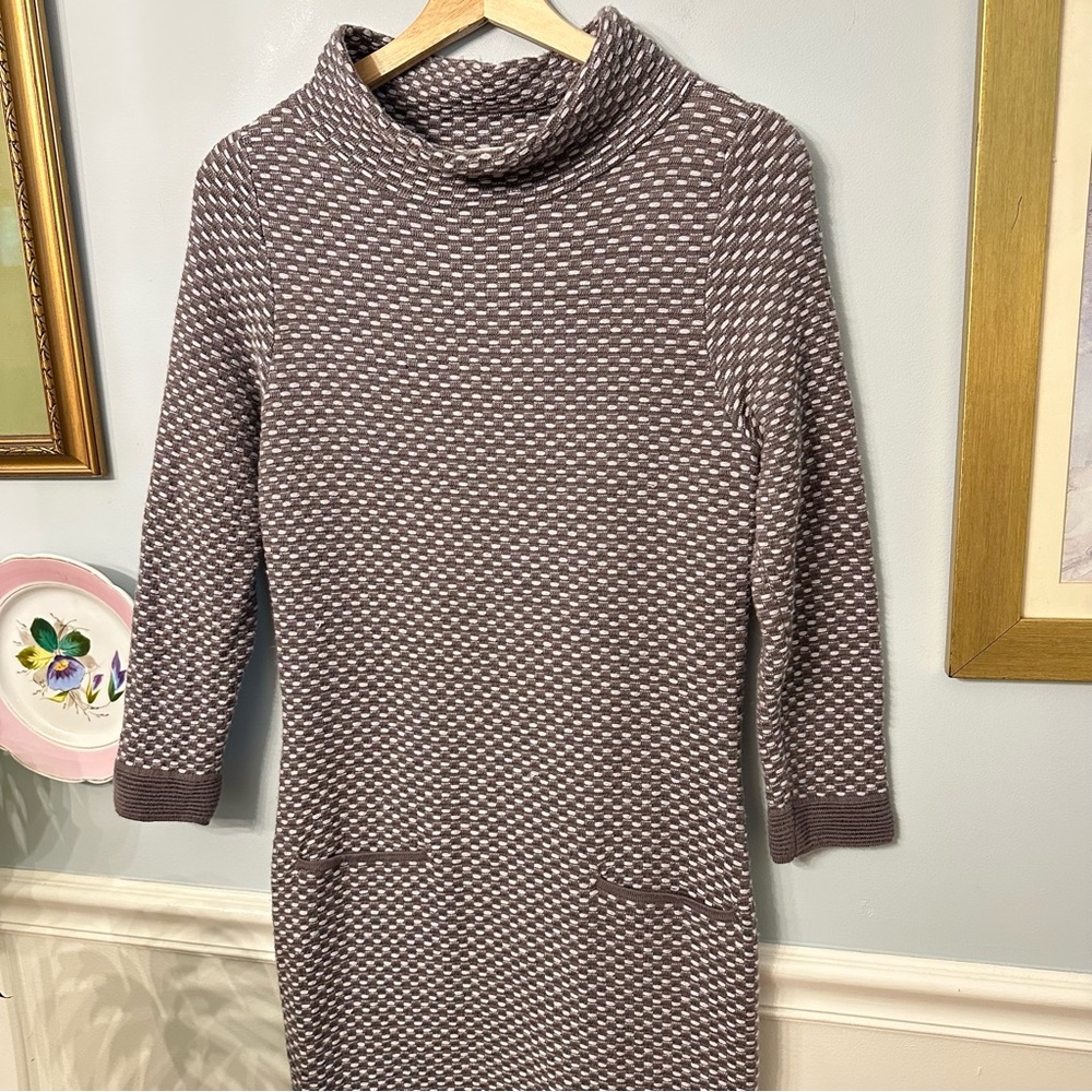 Boden Wool Blend Midi Sweater Dress Size 6 Long Office Cozy Mod Winter Holiday - Picture 3 of 10